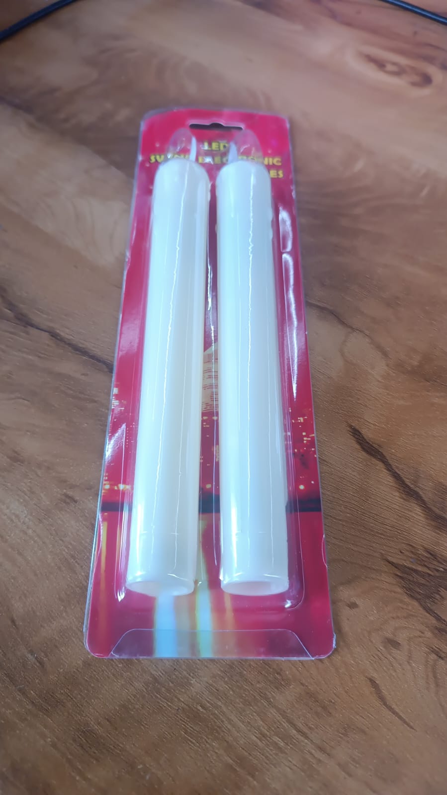 Set of 2 LED Flameless Taper Candles Set of 2 LED Flameless Taper Candles